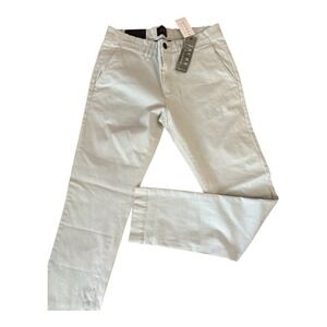 NWT JACHS Pants Slim Fit Stretch Mid Rise Tapered Mens 32 X  31.5" Lt Blue‎ Flat